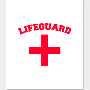 Lifeguard Beach Summer Swimming Ocean Lake Hero Posters and Art